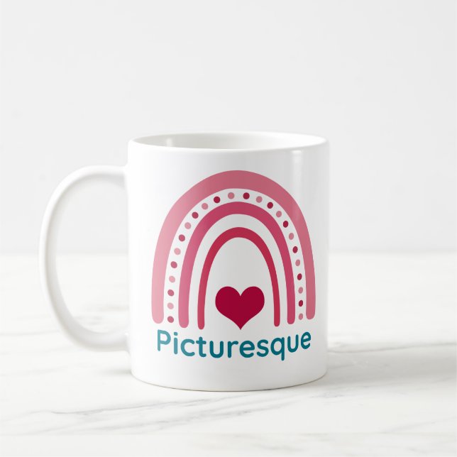 Picturesque Viva Magenta Boho Rainbow Kaffeetasse (Links)