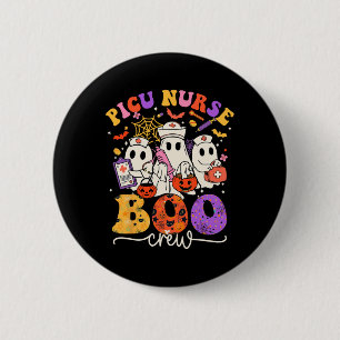 Picu Boo Crew Kostüm Funny Nurse Ghost Halloween Button