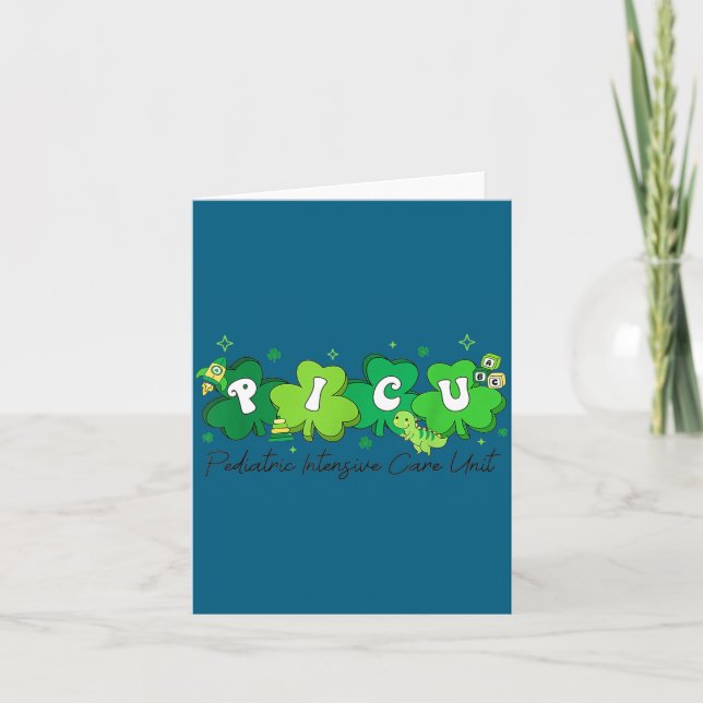 Picu-Krankenschwester St. Patrick's Day Design Karte (Vorderseite)
