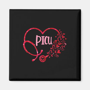 Picu-Krankenschwester Stethoskop Herz Valentinstag Magnet