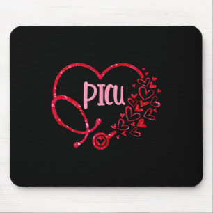 Picu-Krankenschwester Stethoskop Herz Valentinstag Mousepad