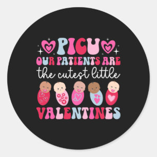 Picu-Krankenschwester Valentinstag Picu-Pflege Val Runder Aufkleber