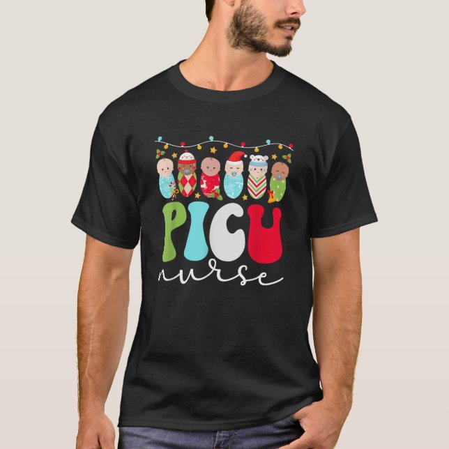 PICU NurChristmas PICU Nursing Xmas Party T-Shirt (Vorderseite)