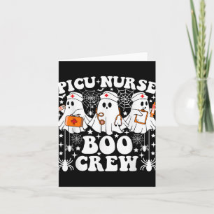 Picu Nurse Boo Crew Funny Ghost Halloween Karte