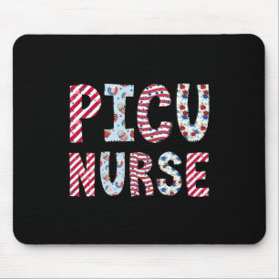 Picu Nurse Independence Day American Flag vom Juli Mousepad