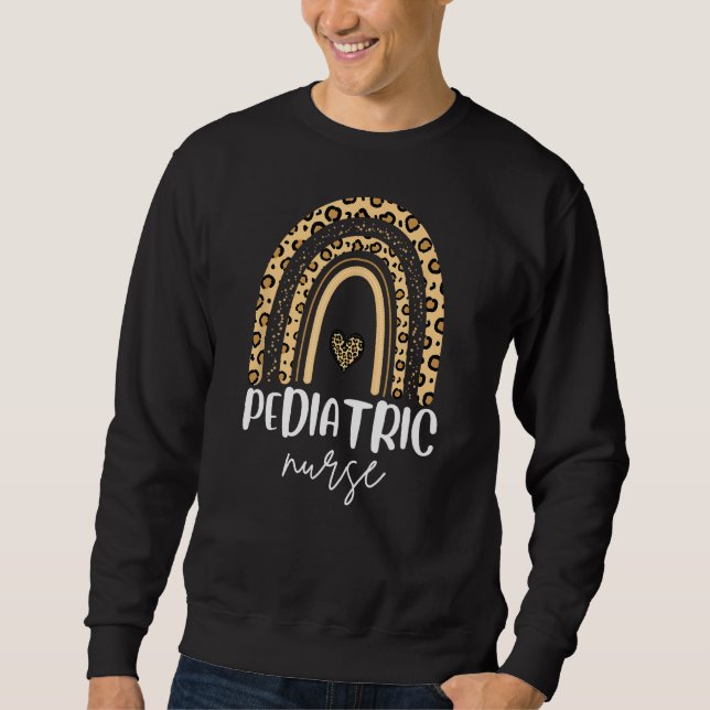 PICU Pädiatrische Krankenpfleger Crew Leopard Rain Sweatshirt (Vorderseite)
