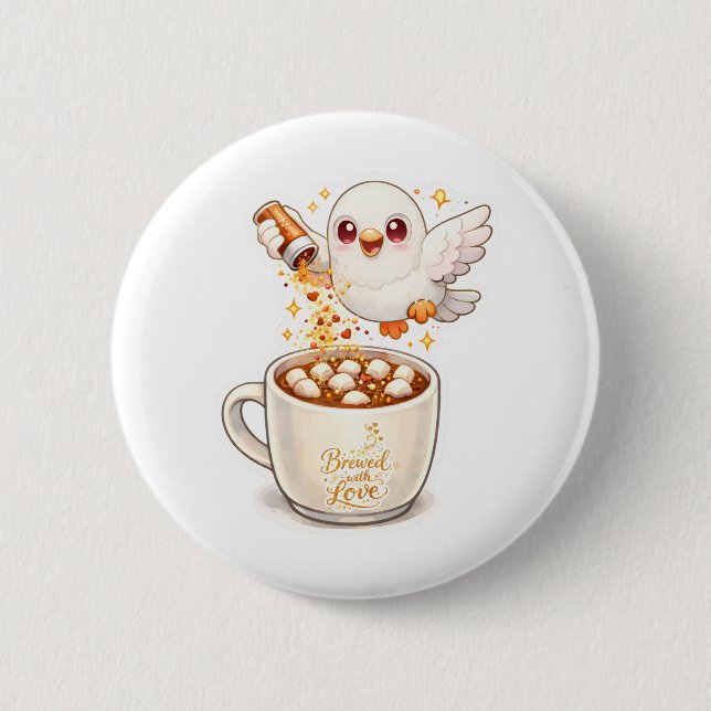 pidgy's Kaffee Glitter v1  Button (Vorderseite)