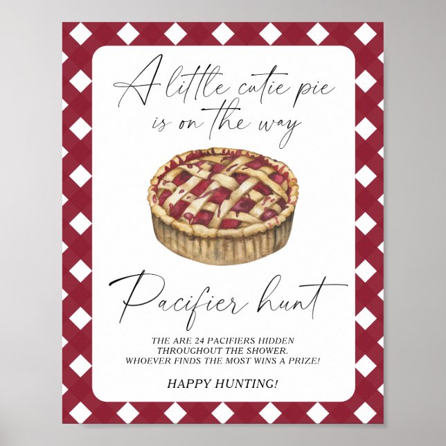 Pie-Baby-Duschgame - Schnuller-Jagd Poster (Vorne)