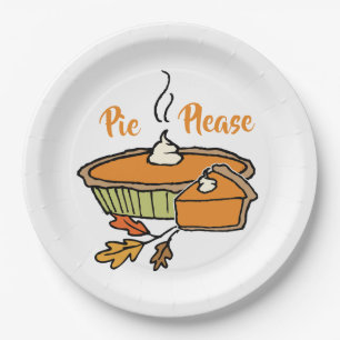 Pie bitte Pumpkin Pie Erntedank Holiday Pappteller
