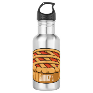 Pie-Cartoon-Abbildung Edelstahlflasche