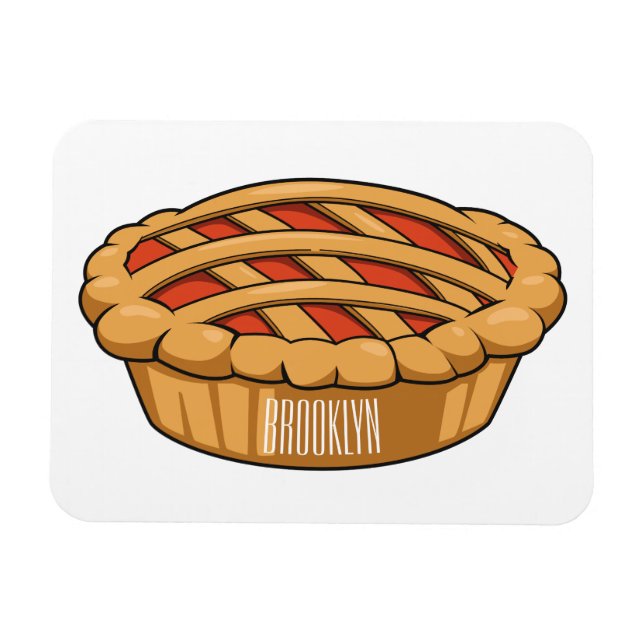 Pie-Cartoon-Abbildung Magnet (Horizontal)