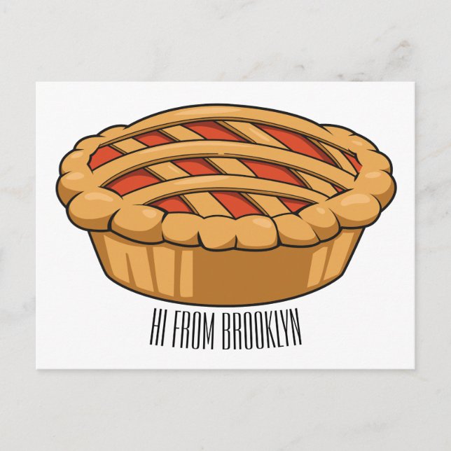 Pie-Cartoon-Abbildung Postkarte (Vorderseite)