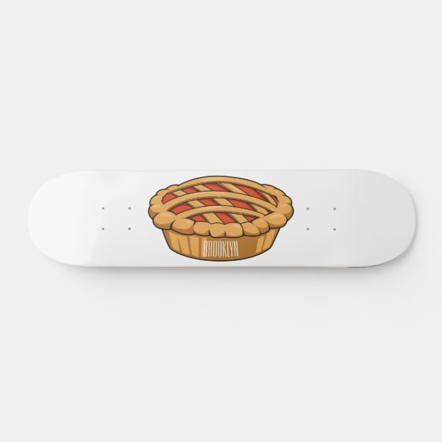 Pie-Cartoon-Abbildung Skateboard (Horizontal)