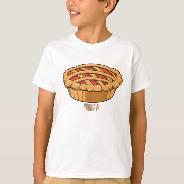 Pie-Cartoon-Abbildung T-Shirt (Vorderseite)