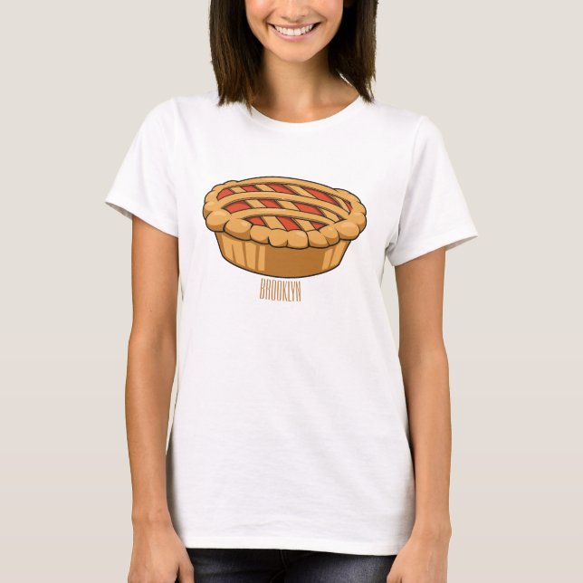 Pie-Cartoon-Abbildung T-Shirt (Vorderseite)