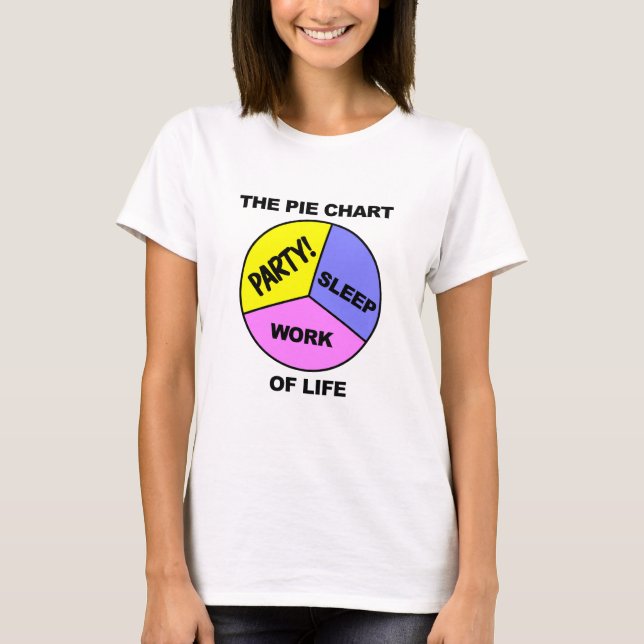 Pie Chart Life Shirt - wählen Sie Farbe & Stil (Vorderseite)