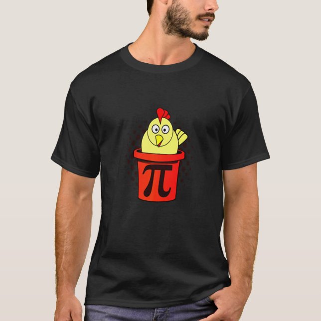 Pie Chicken Pot Pi Math Joke T-Shirt (Vorderseite)