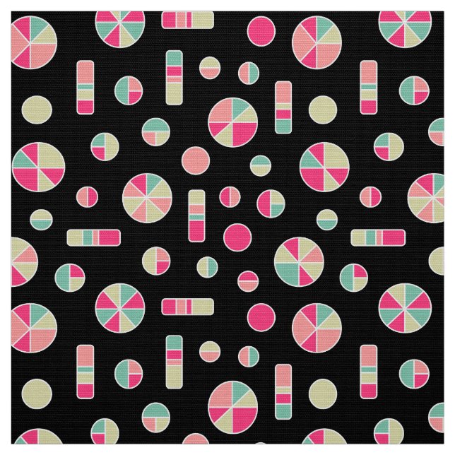 Pie Circles and Bars Pattern 271019v1 - Black Stoff (Muster)