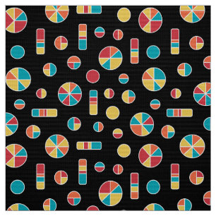 Pie Circles and Bars Pattern 271019v3 - Black Stoff