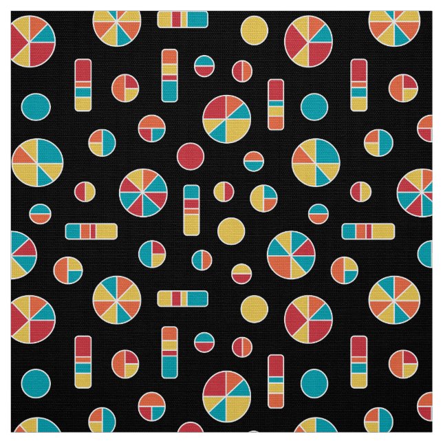 Pie Circles and Bars Pattern 271019v3 - Black Stoff (Muster)