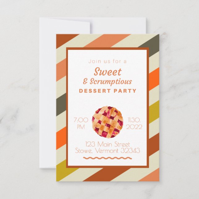 Pie Dessert Party Einladung (Vorderseite)