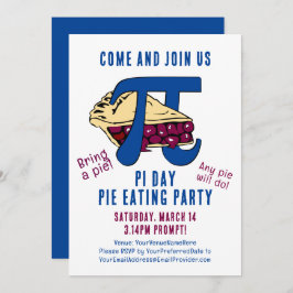 Pie Eating PI DAY Party Einladung