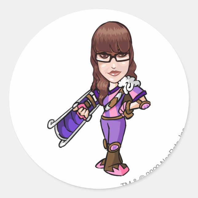 Pie Faerieland Staff Player Runder Aufkleber (Vorderseite)