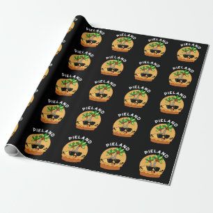 Pie-land Funny Island Pun Dark BG Geschenkpapier