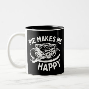 Pie macht mich glücklich Funny Pie Zweifarbige Tasse