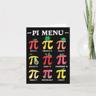 Pie Menü Funny Pi Tag Pi 3.14 Mathematiklehrer Pi Karte