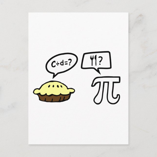 Pie & Pi Postkarte (Vorderseite)
