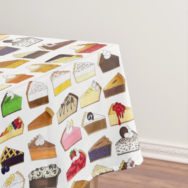 Pie Social Pi Day Slices Bake Sale Desserts Nahrun Tischdecke (Beispiel)