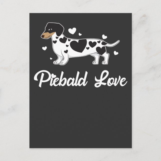 Piebald Dackel Dog Owner Gift Postkarte (Vorderseite)