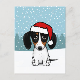 Piebald Dackel Holiday Niedliche Dackel Dog Custom Postkarte