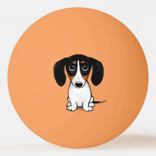 Piebald Dackel Niedlich Cartoon Dog Ping Pong Ball Tischtennisball