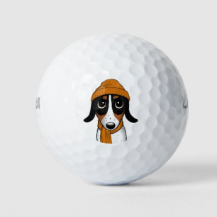 Piebald Dackel Niedlich Hipster Dog Golfball