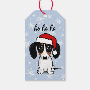 Piebald Dackel Santa Niedliche Dackel Dog Weihnach Geschenkanhänger