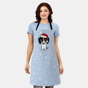 Piebald Dackel Weihnachtsfeiertag Schürze