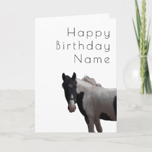 Piebald Pony Deko Birthday Karte