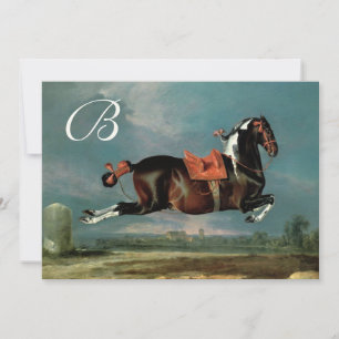 Piebaldhorse"Cehero' Aufzuchtpapier-Monogramm Einladung