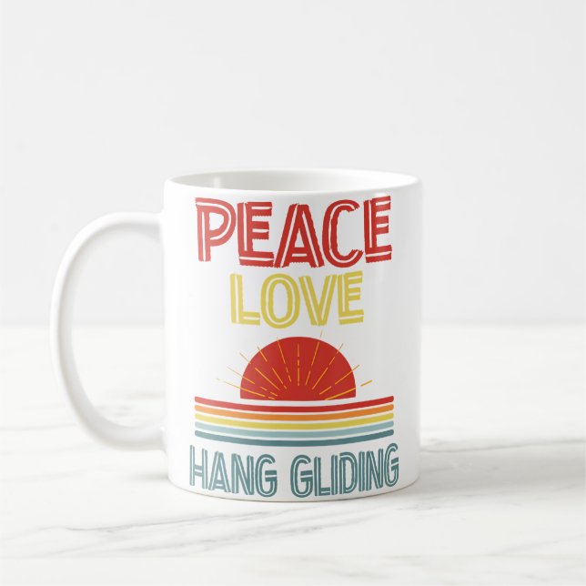 Piece Love Hang Gliding Funny Kaffeetasse (Links)