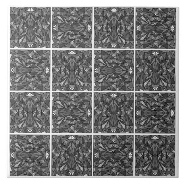 PiecedLayered 2x2 BandW Fliese (Vorderseite)