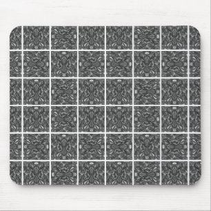 PiecedLayered deckt 6x6 BandW mit Ziegeln Mousepad