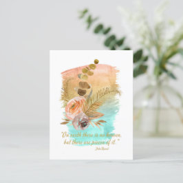 Pieces of Heaven Quote Boho Flowers  Postkarte