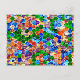 Piecewise Hexagons wirbellose Postkarte