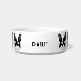 Pied French Bulldog Name Bowl Napf