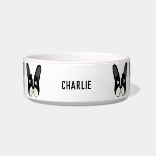Pied French Bulldog Name Bowl Napf