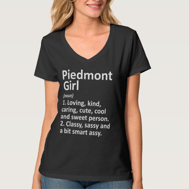 Piedmont Girl Ok Oklahoma Funny City Zuhause Roots T-Shirt (Vorderseite)