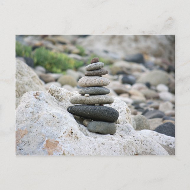 Piedras zen en la playa de Almería Postkarte (Vorderseite)