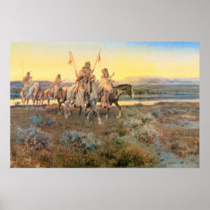 Piegans von Charles M. Russell Poster